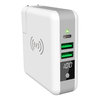 (3-in-1) 6700mAh Battery Power Bank / (3-Port) USB Travel Adapter / Wireless Charger